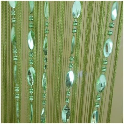 String Bright Button Beaded Door Curtain Panel