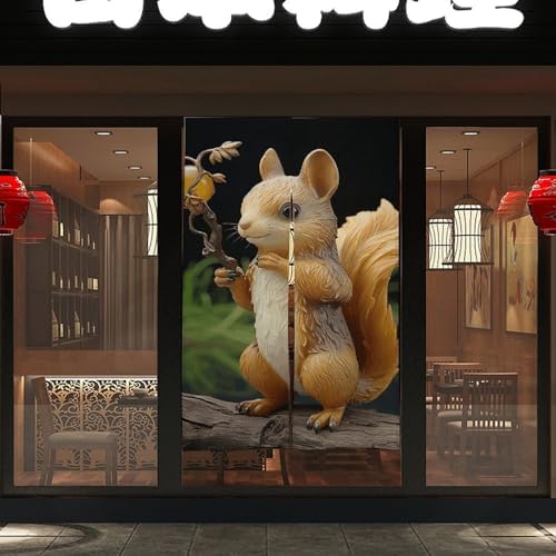 Resin Squirrel Door Cover Curtain 57x17 Inches