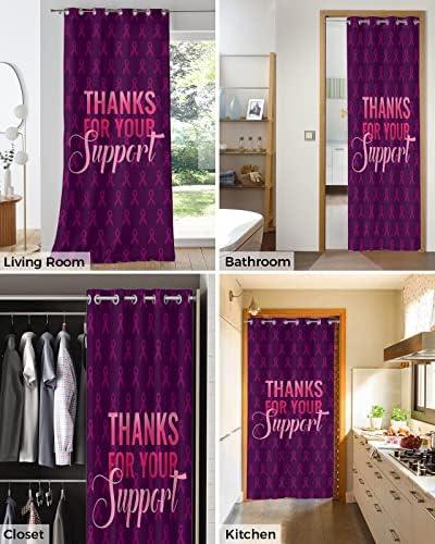 Thanks for Your Support Door Curtains - 80 Inch Blackout Panels
