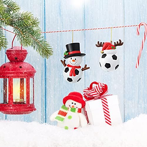 Jetec 2 Piece Christmas Football Pendant Set