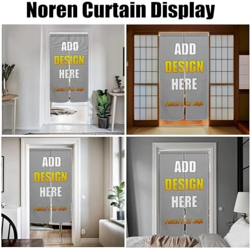 Custom Double Sided Japanese Noren Door Curtain Panel