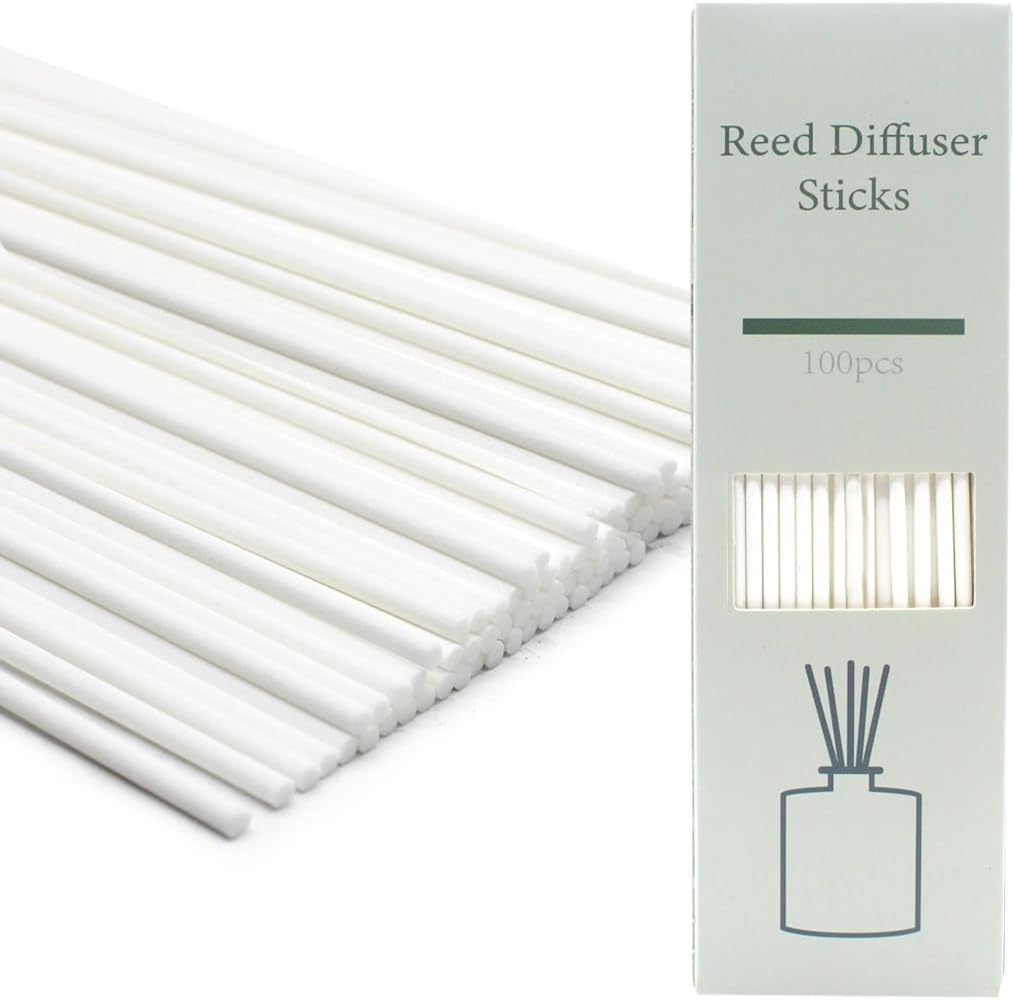 3mm Rattan Reed Diffuser Sticks - 100 Count Long-Lasting White