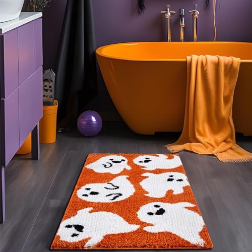 Estmy Spooky Halloween Ghost Rug 2x43 Non Slip Washable