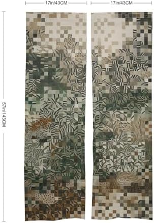 Japanese Noren Square Pattern Door Curtain 34x57 Inch