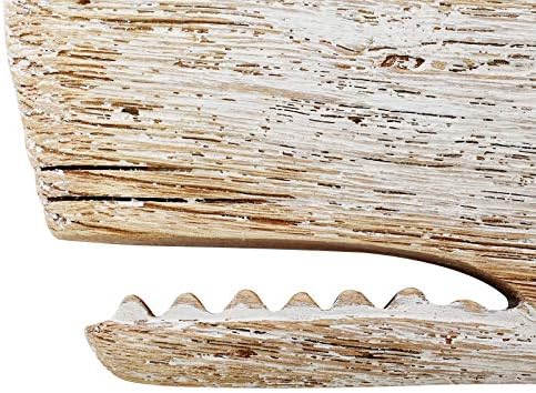 K KILIPES Wooden Whale Wall Hanging Nautical Decor
