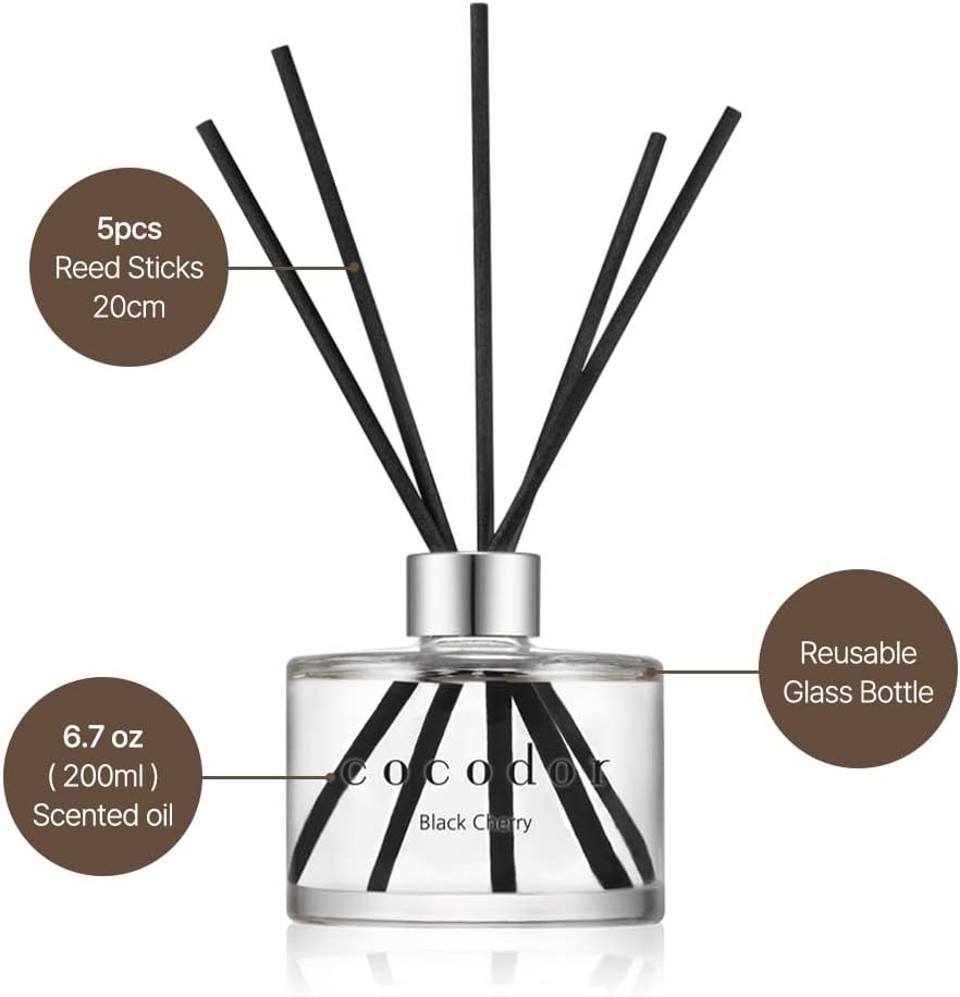 Cocodor Black Cherry Reed Diffuser Set 67oz