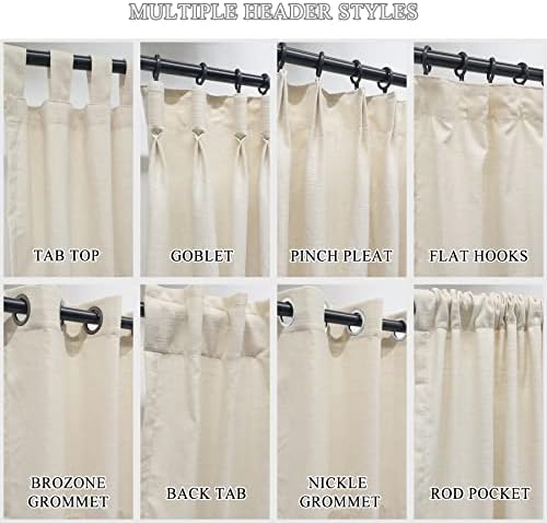 Custom Curtain Natural Linen Blend Drape for Bedroom Living Room