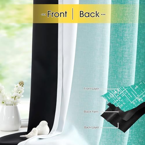Geomoroccan Ombre Blackout Curtains 54 Inch 2 Panels