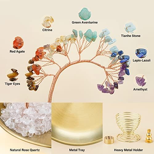 ZenBless Chakra Healing Crystal Tree Incense Holder