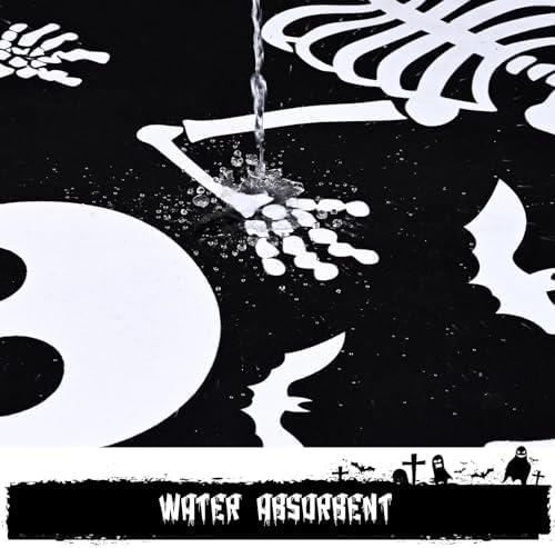 Likiyol Halloween Runner Rug with Skeleton Design
