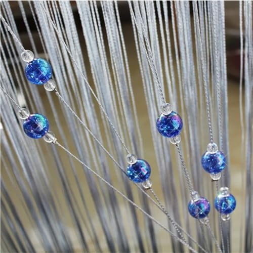 Blue String Curtains 100x275cm Porch Room Divider