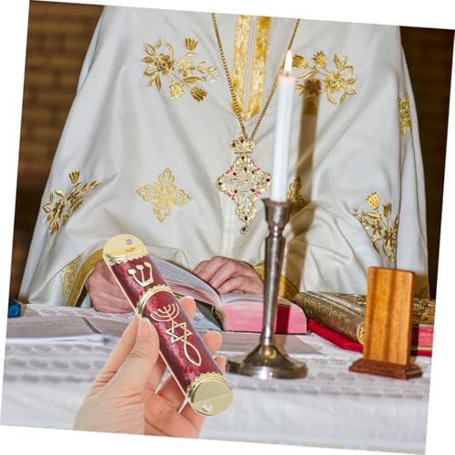 2 Sets Elegant Metal Mezuzah Case with Scroll