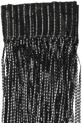 Black Wall Panel Fringe Curtain 110x110 Inch