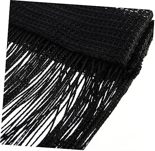 Black Thread Curtain Tassel Valance for Doorway Decor