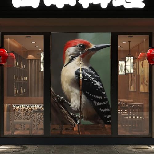 Woodpecker Door Curtain Panel 17x57 Inch