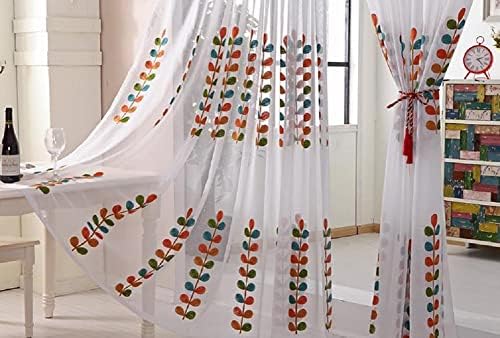 Voile Sheer Curtains with Rod Pocket for Kids Room