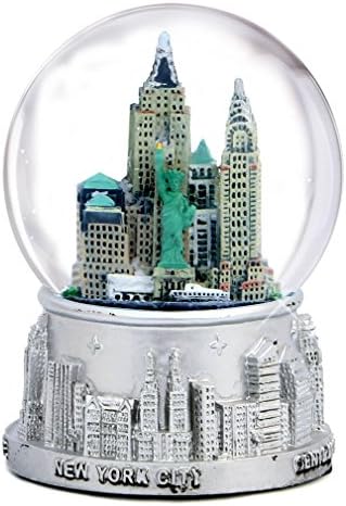 New York City Silver Snow Globe 35 Inches Tall