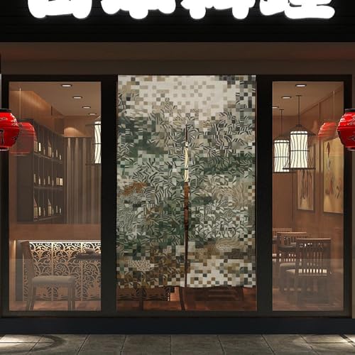 Japanese Noren Square Pattern Door Curtain 34x57 Inch
