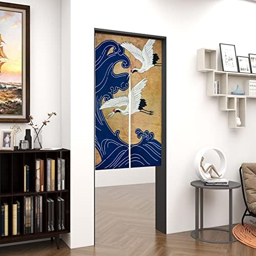 LIGICKY Retro Japanese Noren Curtain Linen