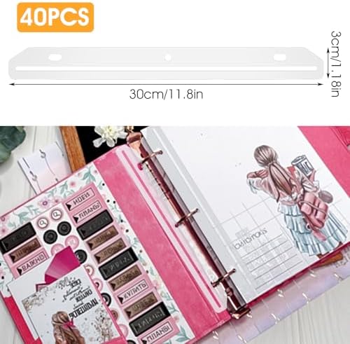 40 Pcs 3 Hole Magazine Holders for Storage and Organization