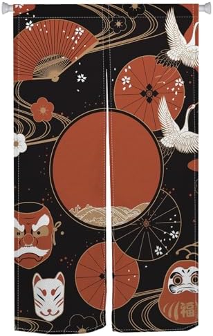 Japanese Doorway Curtain Noren Artistic Painting 335x709
