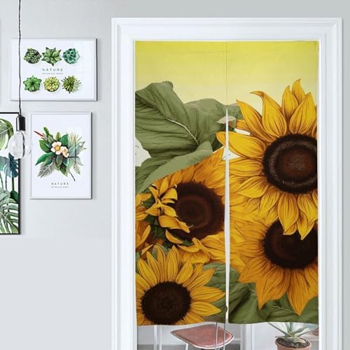 Sunflowers Floral Door Curtain 57x17 Inches