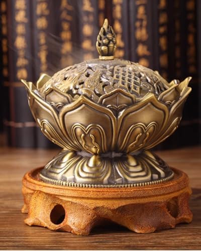 Classic Bronze Lotus Incense Holder