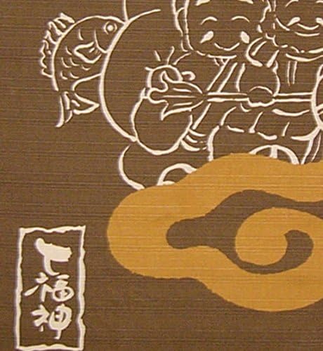 Made in Japan Indigo Seven Deities Noren Curtain Tapestry