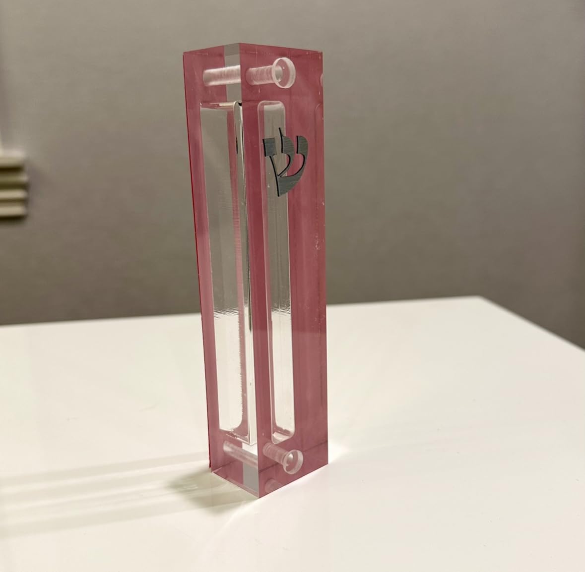 Ready Covers Lucite Mezuzah Case Clear Modern Gift