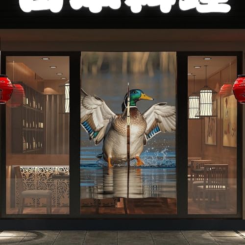Hunting Flying Wild Ducks Door Cover Curtain 57x17Inches
