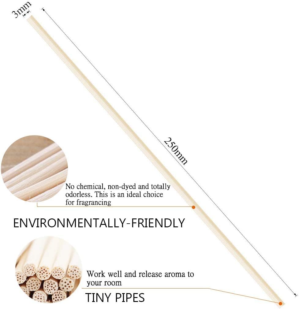100 Pack Reed Diffuser Sticks 7 Inch Natural Rattan