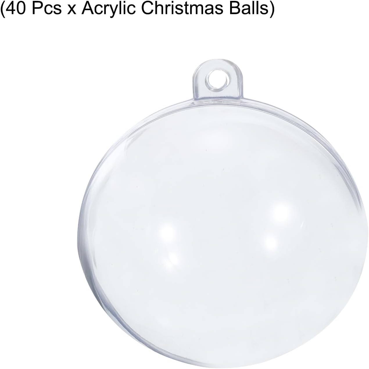 MECCANIXITY 40Pcs Clear Plastic Ornaments Balls