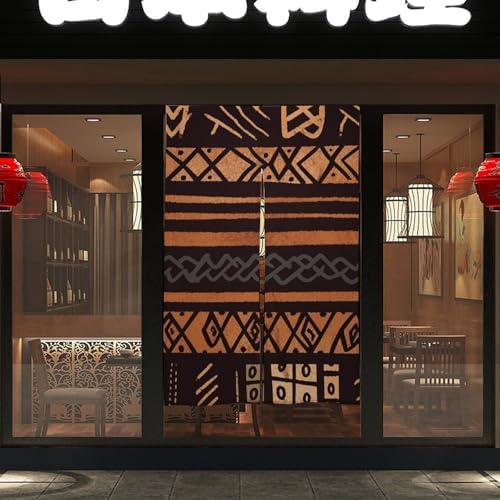 African Mud Cloth Tribal Door Curtain 57x17 Inches