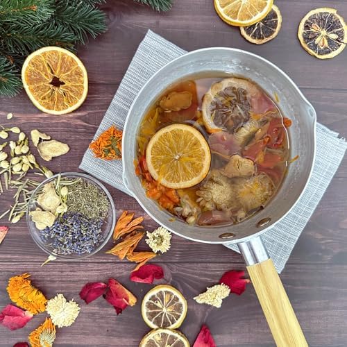 Fall Simmer Pot with Rose Lavender Dried Orange