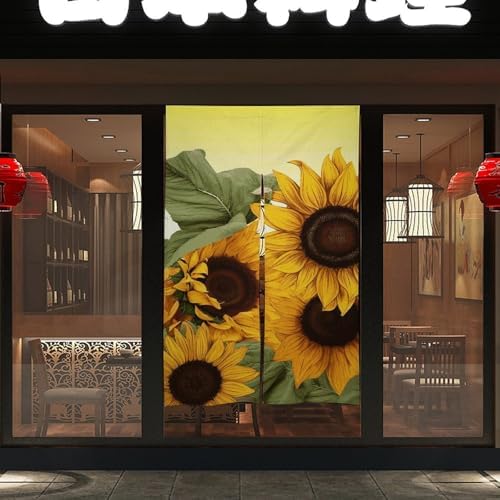 Sunflowers Floral Door Curtain 57x17 Inches