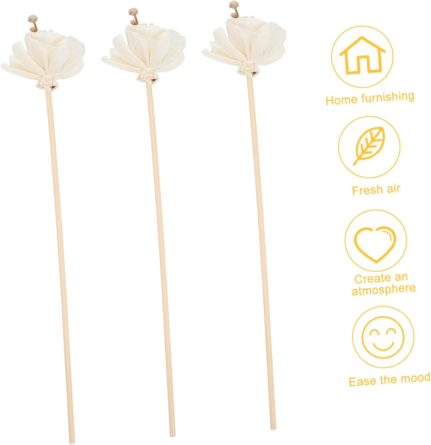 Zerodeko 5pcs Natural Rattan Diffuser Sticks for Home Fragrance
