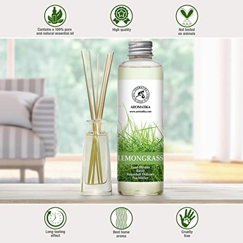 Lemongrass Reed Diffuser Refill - 68 Fl Oz Natural Essential Oil