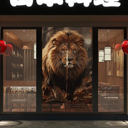 Lion Image Door Cover Curtain 57x17 Inches