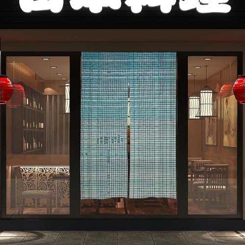 Japanese Noren Door Curtain Grid Style 34x57 Inches