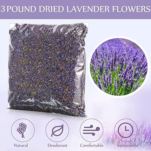 Treela 3 Pound Dried Lavender for Crafts and Home Fragrance