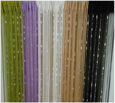 String Bright Button Beaded Door Curtain Panel