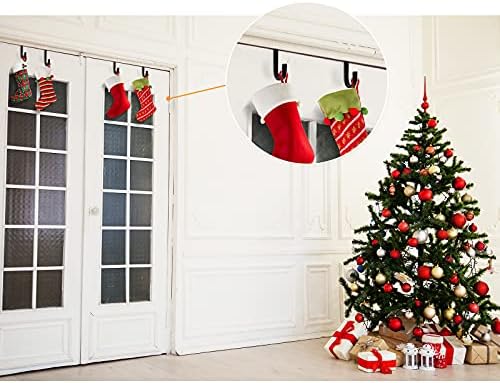 Hotop 16 Piece Christmas Wreath Hanger Door Hooks Set Black