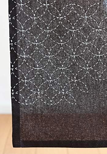 SunnyDayFabric Dooryway Curtain W335 x L59 Tapestry Japanese Noren Blur Brown