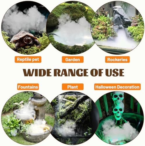 Mini Fountain Mister with 4 LED Lights Halloween Mist Maker Black