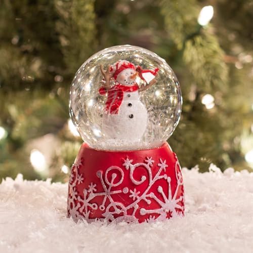 Roman Holiday Red Snow Globe Jingle Bells 80MM