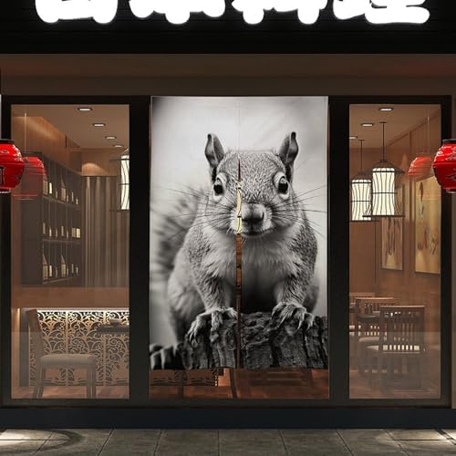 Light Gray Squirrel Door Cover Curtain 57x17 Inches