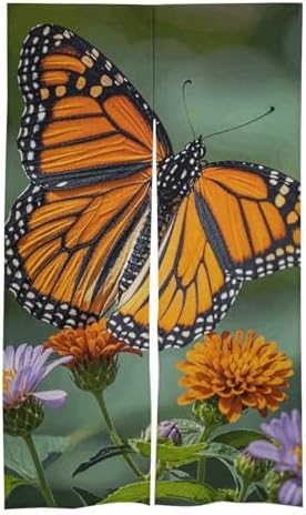 Monarch Butterflies Door Cover Curtain 57x17 Inches