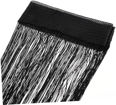 Black Tassel Rod Curtain for Doorway and Room Divider