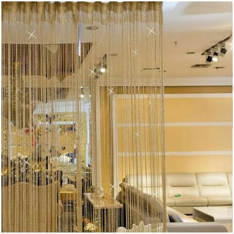 Shiny Tassel String Curtains 100x200cm Room Divider