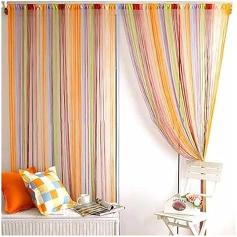 Mixed Color Thread Curtains 100x200cm Panels
